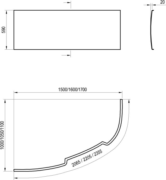 tn panel asymmetric 1 сантехника от Santehni-ko.store